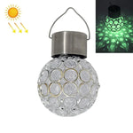 2 PCS Solar Hollow Ball Pendent Lamp Decorative Garden Light, 2 PCS Hollow Ball White, 2 PCS Hollow Ball Colorful