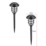 2 PCS Solar Striped Lawn Light LED Outdoor Waterproof Garden Park Landscape Light
