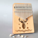 17-tone Kalimba Portable Thumb Piano, Mahogany-Classic Deer, Bamboo-Classic Deer, Mahogany-Sun God, Mahogany-Six-Pointed Star, Mahogany-Blue (Classic Deer), Spruce-Classic Deer, White-Classic Deer, Acacia-Classic Deer, Nan Bamboo-Sun God