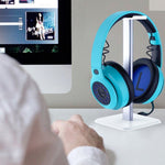 Headphone Holder Internet Cafe Headset Display Stand, White, Black