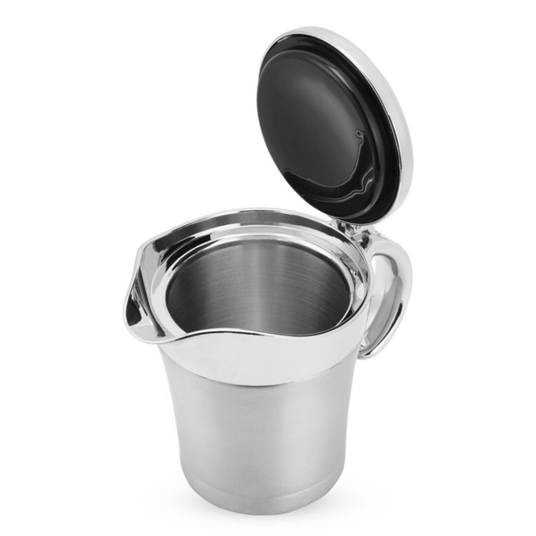 304 Stainless Steel Sauce Cup Steak Sauce Pot Tomato Sauce Bottle Double Insulated Seasoning Pot, Capacity: 450ml, Stainless Steel Sauce Cup