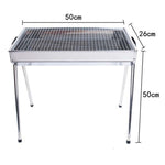 HZ-003 BBQ Grill Outdoor Portable Stainless Steel Stove Household Charcoal Barbecue Rack, M, L