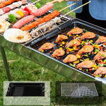 HZ-003 BBQ Grill Outdoor Portable Stainless Steel Stove Household Charcoal Barbecue Rack, M, L