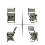 Outdoor Folding Chair with Storage Bag & Backrest & Heat Preservation Function, Outdoor Folding Chair