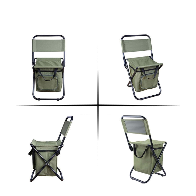 Outdoor Folding Chair with Storage Bag & Backrest & Heat Preservation Function, Outdoor Folding Chair