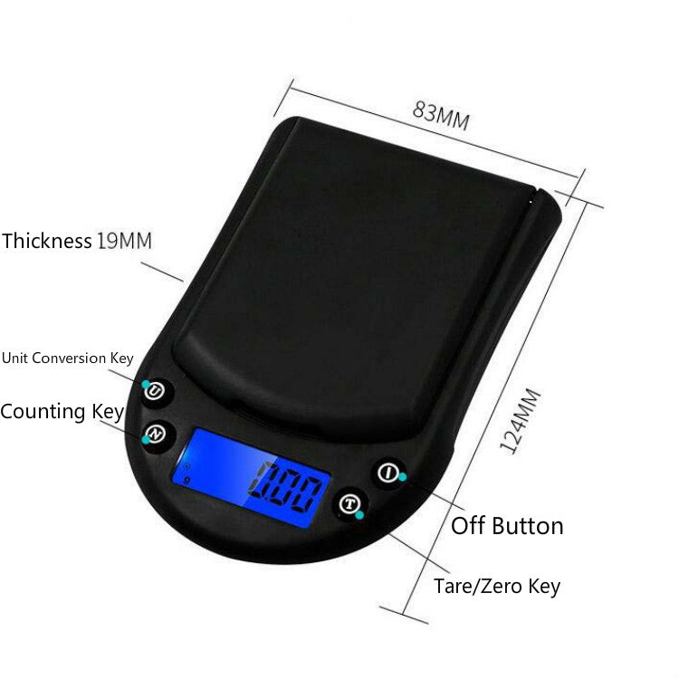 Precision Palm Scale Gold Silver Jewelry Scale Pocket Scale, Specification:200g/0.01g, 200g/0.01g  :Without Battery