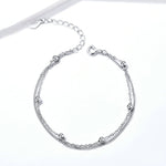Sterling Silver S925 Women Bracelet Jewelry Platinum Plated Jewelry Silver Bracelet, SCB131