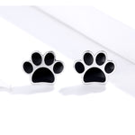 Sterling Silver Pet Paw Print Earrings Dripping Earrings, SCE757