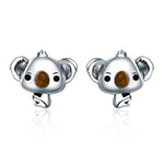 Koala Sterling Silver Ladies Gemstone Earrings, SCE381