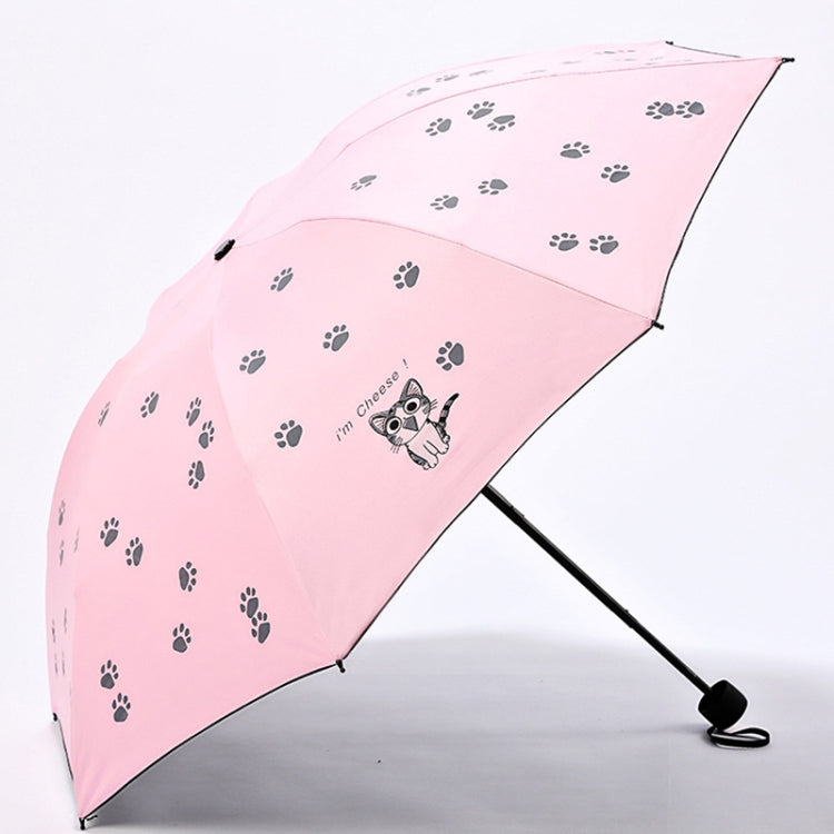 Cartoon Creative Children Umbrella Sunscreen Vinyl Small Fresh Folding Umbrella, Sky Blue, Purple, Pink, Navy