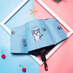 Cartoon Creative Children Umbrella Sunscreen Vinyl Small Fresh Folding Umbrella, Sky Blue, Purple, Pink, Navy