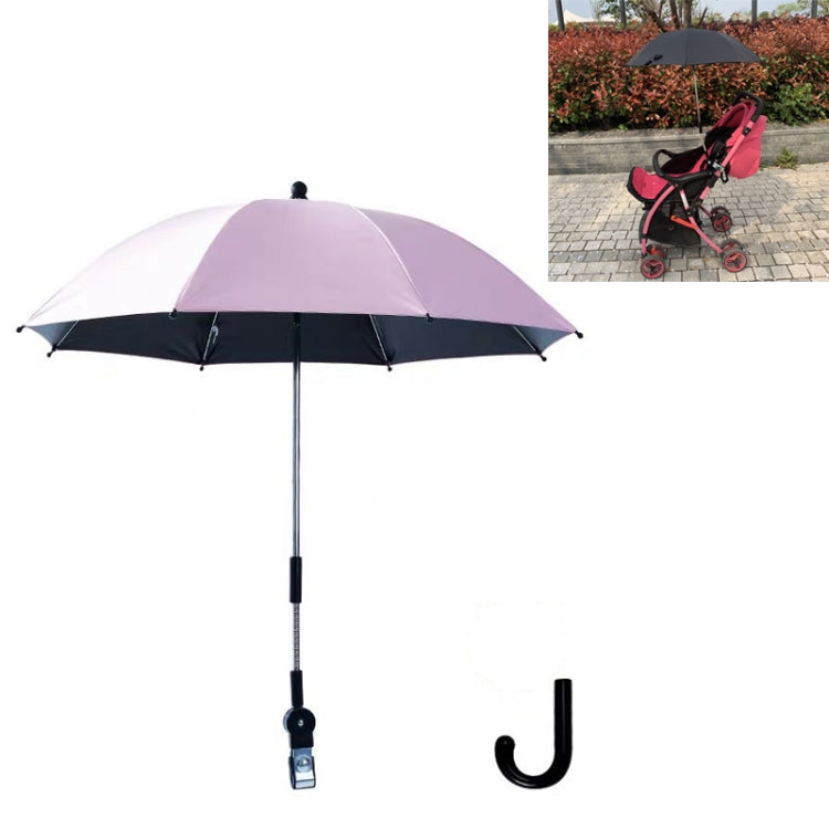 Stroller Universal Stroller Umbrella Sliding Baby Artifact Vinyl Anti-UV Universal Clip Sun And Rain Dual-use Umbrella, Pink, Gray, Blue, Black
