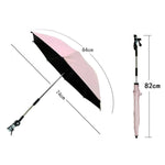 Stroller Universal Stroller Umbrella Sliding Baby Artifact Vinyl Anti-UV Universal Clip Sun And Rain Dual-use Umbrella, Pink, Gray, Blue, Black