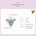 S925 Sterling Silver Beads DIY Bee Bracelet Beaded Jewelry Accessories, SCC1194