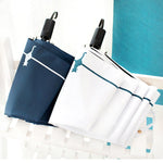 Small Fresh Forest Simple Sun and Rain Dual-use Sun Umbrella Sunscreen UV Protection Black Plastic Umbrella, Manual, Automatic