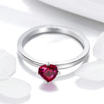 S925 Sterling Silver Ring Heartbeat Fashion Ring, 8