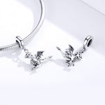 S925 Sterling Silver Pendant Drogon  Dinosaur Charm DIY Bracelet Accessories, SCC1322