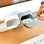 Sticky Pen Holder Desktop Can Hang Pen Case Office Stationery Storage And Sorting Box Random Colour, Pen Holder