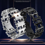 Multifunctional Stainless Steel Outdoor Survive Tool Bracelet for Men