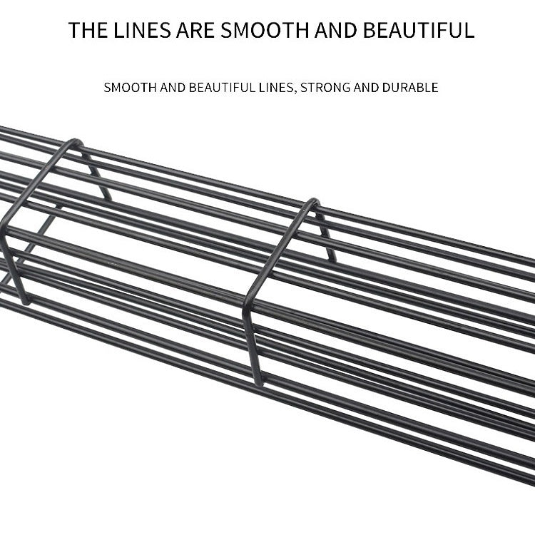 2 PCS Hot Dog Barbecue Cage Sausage Barbecue Clip Barbecue Clip Mesh Wooden Handle Barbecue Mesh Rack, Wood color, Red