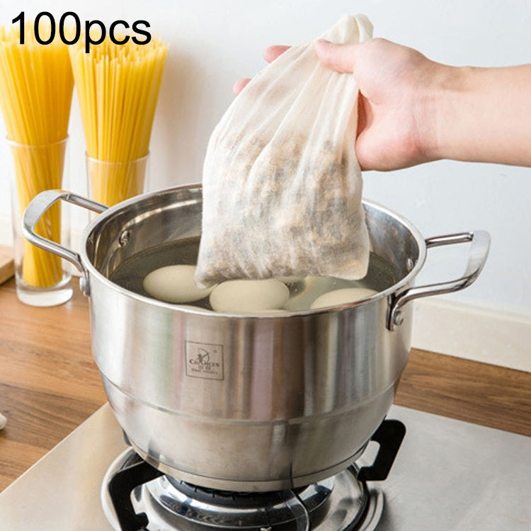 100 قطعة / عبوة كيس فلتر شاش للحساء 20x25 سم، أدوات مطبخ لعزل بقايا الحساء، كيس فلتر شاش للحساء
