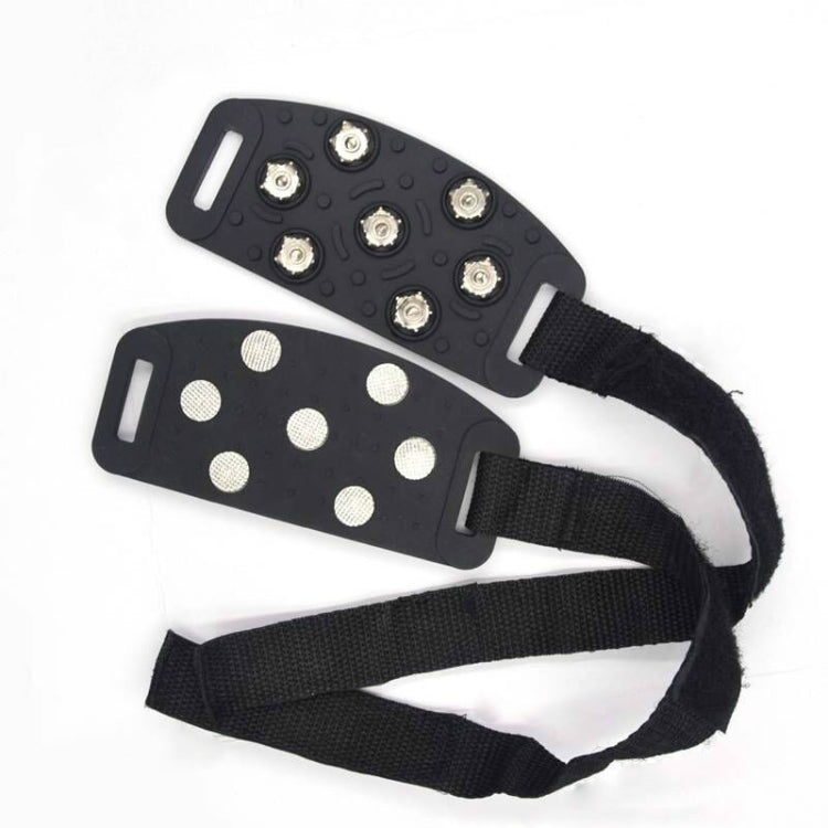 DM-1601 1pair Outdoor Mountaineering Snow Ice Surface 7-tooth Crampons Zinc Alloy Spikes Silicone Anti-skid Shoe Covers, DM-1601Shoe Cover