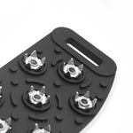 DM-1601 1pair Outdoor Mountaineering Snow Ice Surface 7-tooth Crampons Zinc Alloy Spikes Silicone Anti-skid Shoe Covers, DM-1601Shoe Cover