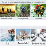 DM-1601 1pair Outdoor Mountaineering Snow Ice Surface 7-tooth Crampons Zinc Alloy Spikes Silicone Anti-skid Shoe Covers, DM-1601Shoe Cover