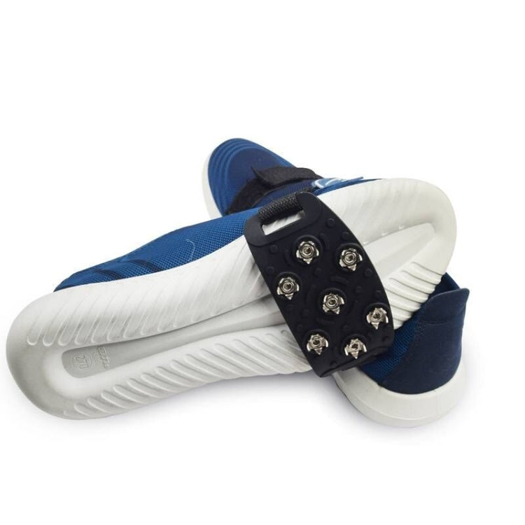 DM-1601 1pair Outdoor Mountaineering Snow Ice Surface 7-tooth Crampons Zinc Alloy Spikes Silicone Anti-skid Shoe Covers, DM-1601Shoe Cover