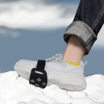 DM-1601 1pair Outdoor Mountaineering Snow Ice Surface 7-tooth Crampons Zinc Alloy Spikes Silicone Anti-skid Shoe Covers, DM-1601Shoe Cover