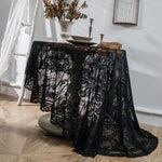 Round Lace Tablecloth Cover Cloth Retro Dining Table Coffee Table Tablecloth, 150 CM, 190 CM