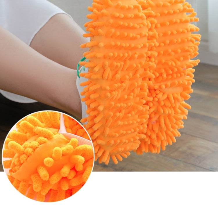 2pcs Chenille Lazy Mopping Shoe Cover Clean Floor Removable and Washable Mop Random Colour, Floor Mop