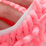 2pcs Chenille Lazy Mopping Shoe Cover Clean Floor Removable and Washable Mop Random Colour, Floor Mop