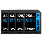 Lexar SD-800X Pro High Speed SD Card SLR Camera Memory Card, 32GB, 64GB