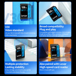 Lexar SD-800X Pro High Speed SD Card SLR Camera Memory Card, 32GB, 64GB