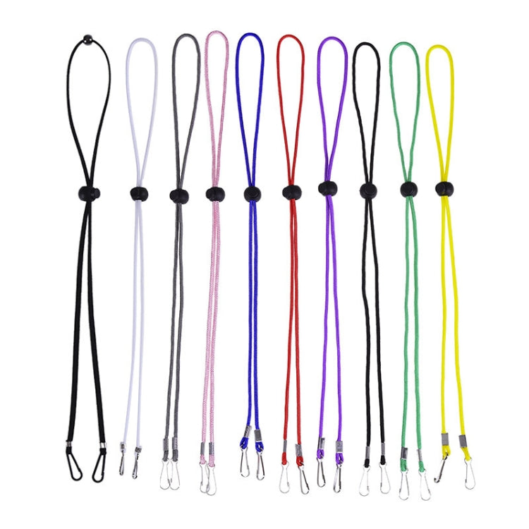 10pcs Mask Anti-lost Adjustable Lanyard and Ear Hook, Cashmere, White, Black, Yellow, Green, Blue, Pink, Red, Grey