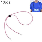 10pcs Mask Anti-lost Adjustable Lanyard and Ear Hook, Cashmere, White, Black, Yellow, Green, Blue, Pink, Red, Grey