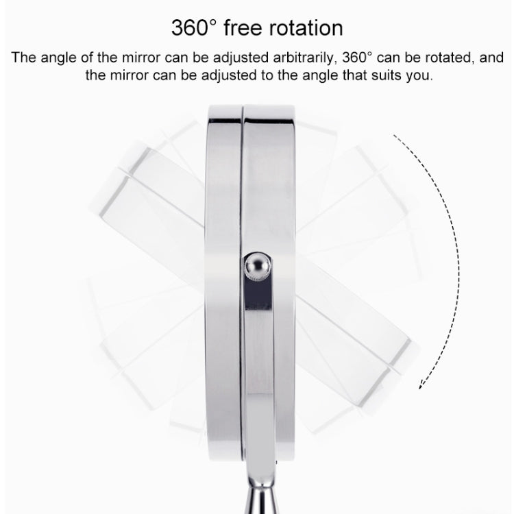 Wandmontierter, ausziehbarer LED-Schminkspiegel mit Lampe, HD-Doppelseitenspiegel, Wandmontage, ausziehbar