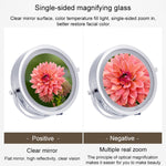 Wandmontierter, ausziehbarer LED-Schminkspiegel mit Lampe, HD-Doppelseitenspiegel, Wandmontage, ausziehbar