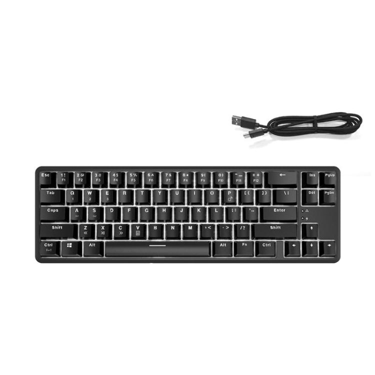 Ajazz K680T Mini USB Wired Dual-mode Charging 68-keys Laptop Bluetooth Mechanical Keyboard, Cable Length: 1.6m, Green Shaft, Black Shaft, Tea Shaft