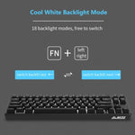 Ajazz K680T Mini USB Wired Dual-mode Charging 68-keys Laptop Bluetooth Mechanical Keyboard, Cable Length: 1.6m, Green Shaft, Black Shaft, Tea Shaft