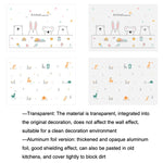 5 PCS Kitchen Cabinet Stove Range Hood Oil-Proof Self-Adhesive Sticker, Transparent Type