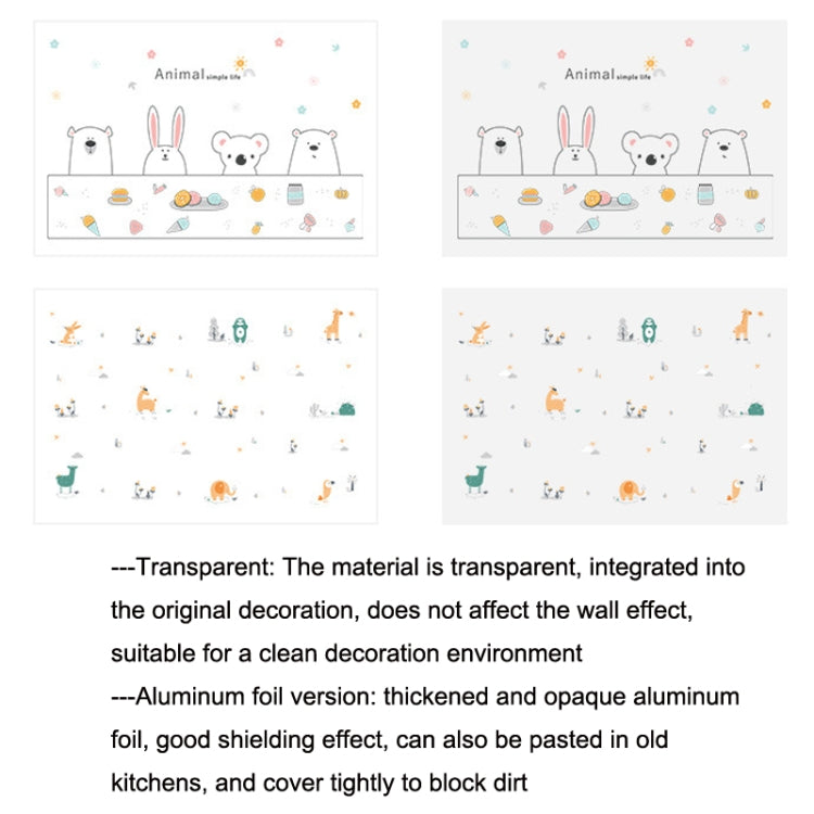 5 PCS Kitchen Cabinet Stove Range Hood Oil-Proof Self-Adhesive Sticker, Transparent Type