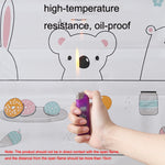 5 PCS Kitchen Cabinet Stove Range Hood Oil-Proof Self-Adhesive Sticker, Transparent Type