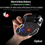ماوس ألعاب ميكانيكي لاسلكي FREEDOM-WOLF X8 بدقة 2400 DPI مع 6 أزرار وشحن لاسلكي وصامت ومضيء، X8 أسود، X8 رمادي معدني، X8 أسود نجمي