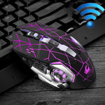 ماوس ألعاب ميكانيكي لاسلكي FREEDOM-WOLF X8 بدقة 2400 DPI مع 6 أزرار وشحن لاسلكي وصامت ومضيء، X8 أسود، X8 رمادي معدني، X8 أسود نجمي