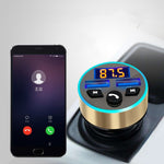 Halo Car MP3 Bluetooth Player Car Charger Car FM Transmitter 3.1A Car Charger, Elegant Black, Tyrant Gold, Snow Silver