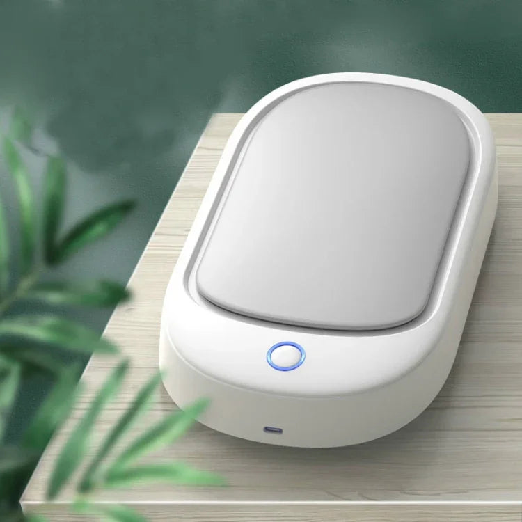 HE01 Sterilization Box  Mobile Phone Disinfection Box UVC Ultraviolet Sterilization Lamp, Grey Lid, Dark Green Lid