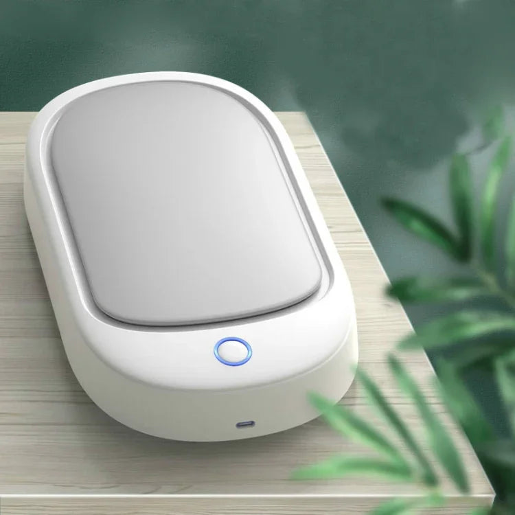 HE01 Sterilization Box  Mobile Phone Disinfection Box UVC Ultraviolet Sterilization Lamp, Grey Lid, Dark Green Lid