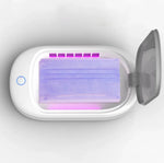 HE01 Sterilization Box  Mobile Phone Disinfection Box UVC Ultraviolet Sterilization Lamp, Grey Lid, Dark Green Lid